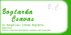 boglarka csavas business card